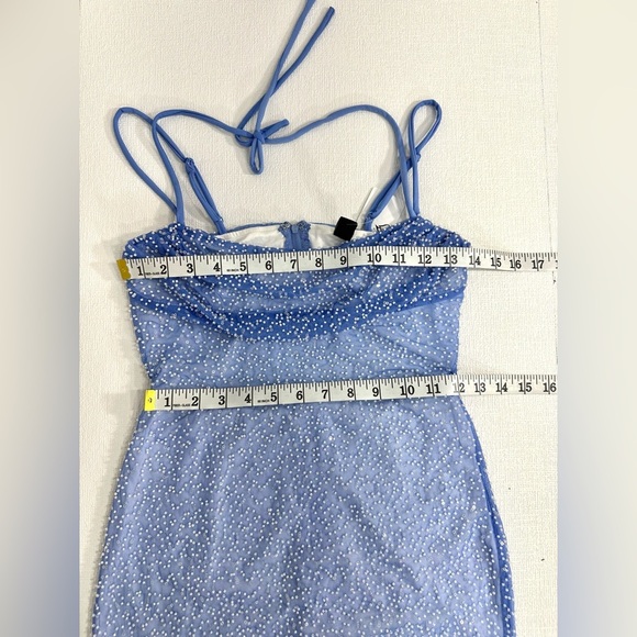 NWT Windsor Nia Beaded Ombre Mesh High Slit Formal Dress size XS - Picture 10 of 15